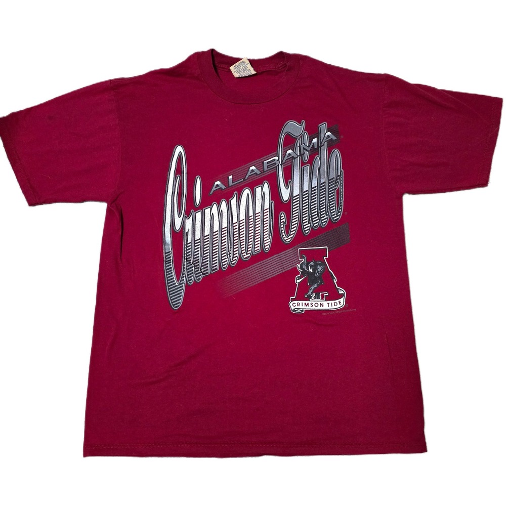 Vintage Alabama Crimson Tide T-Shirt Mens XL‎ Red Oak Sportswear Graphic Tee (D)